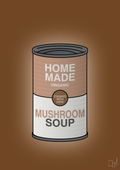 plakat: dåse med mushroom soup - dark brown-Dåser-A1two3