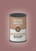 plakat: dåse med mushroom soup - plum-Dåser-A1two3