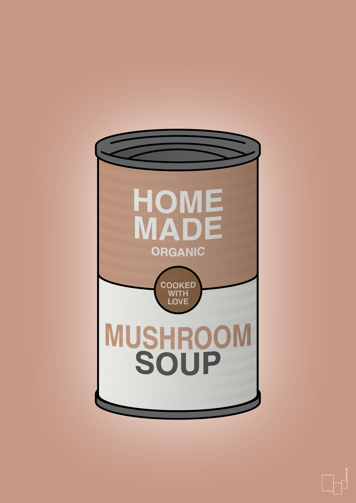plakat: dåse med mushroom soup - powder-Dåser-A1two3