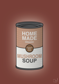 plakat: dåse med mushroom soup - red pepper-Dåser-A1two3