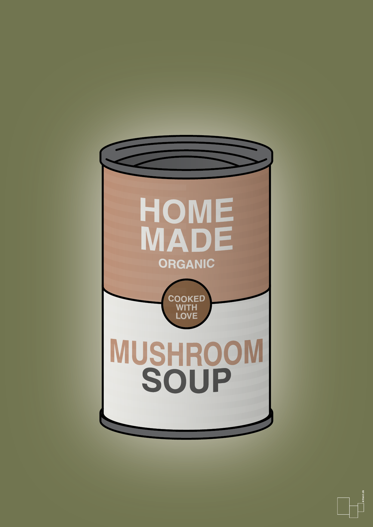 plakat: dåse med mushroom soup - secret meadow-Dåser-A1two3