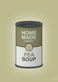 plakat: dåse med pea soup - back to nature-Dåser-A1two3