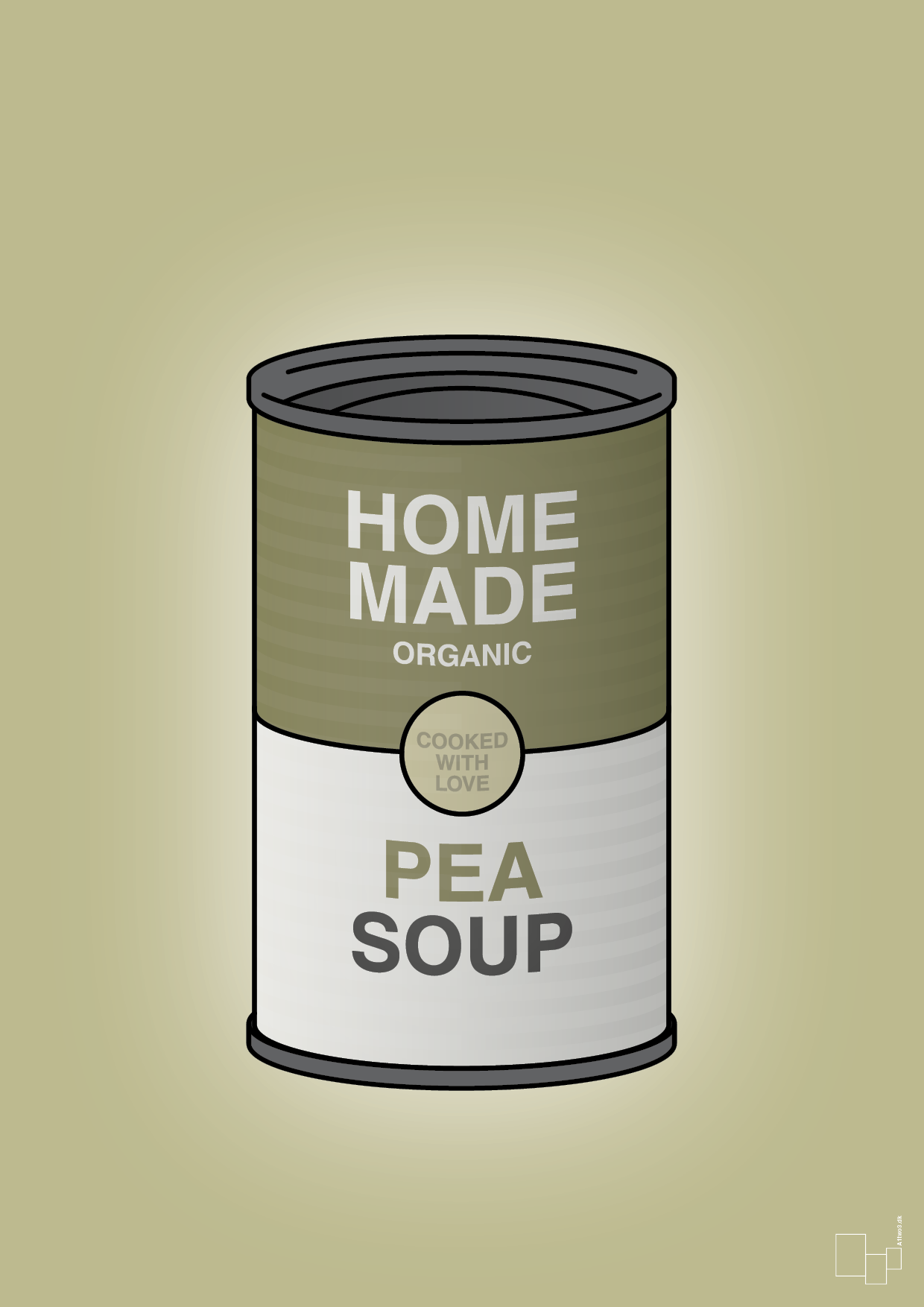 plakat: dåse med pea soup - back to nature-Dåser-A1two3