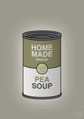 plakat: dåse med pea soup - battleship gray-Dåser-A1two3