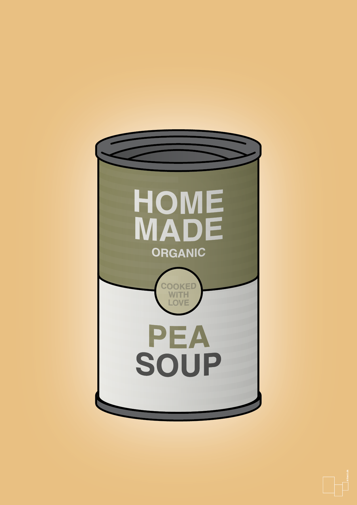 plakat: dåse med pea soup - charismatic-Dåser-A1two3
