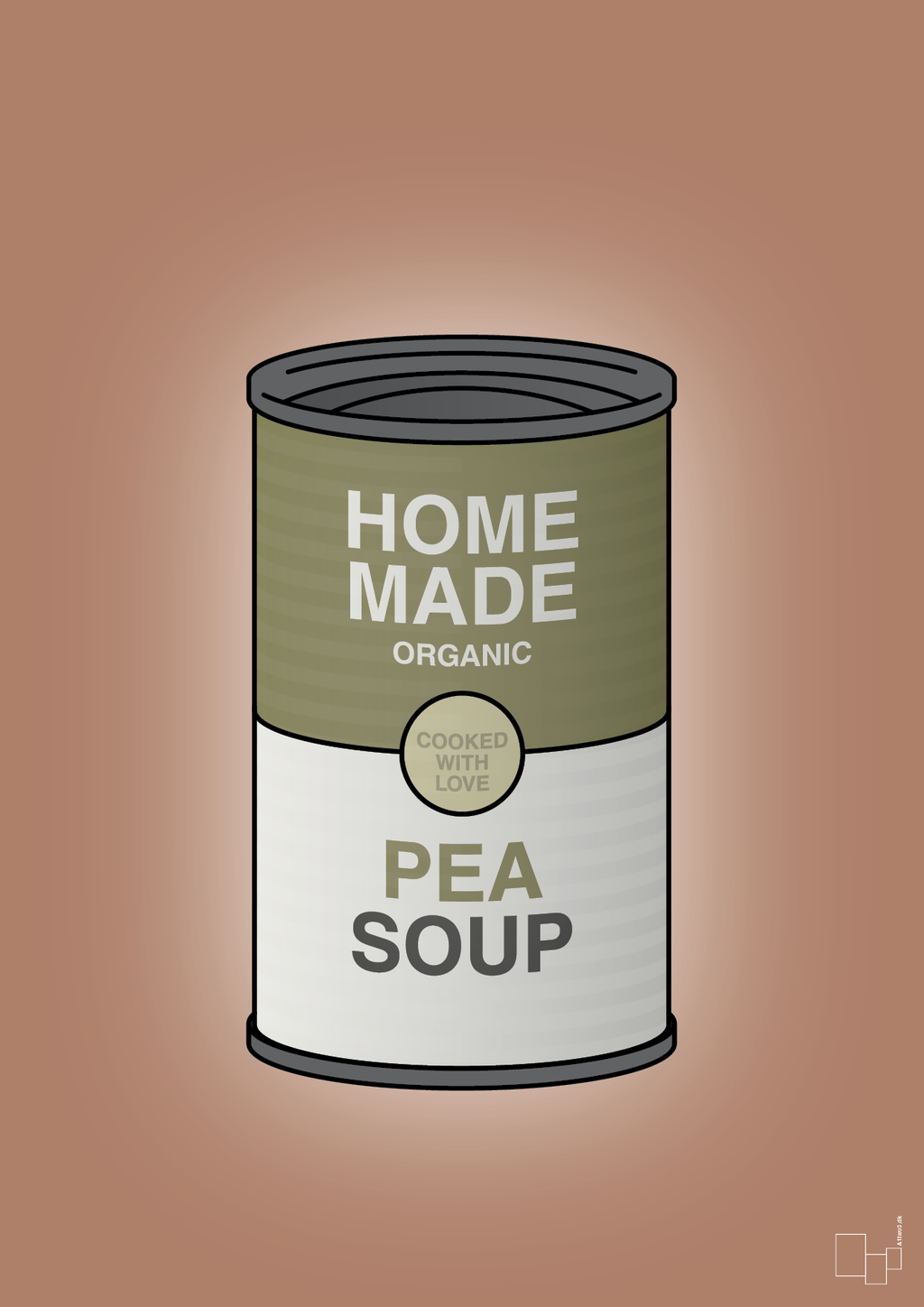 plakat: dåse med pea soup - cider spice-Dåser-A1two3