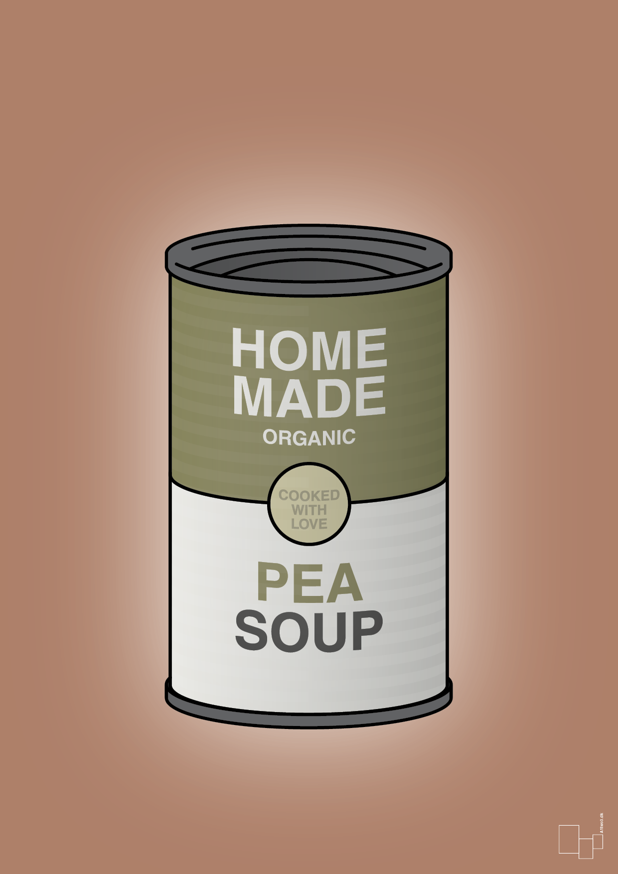 plakat: dåse med pea soup - cider spice-Dåser-A1two3