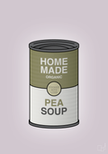 plakat: dåse med pea soup - dusty lilac-Dåser-A1two3