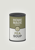 plakat: dåse med pea soup - painters white-Dåser-A1two3