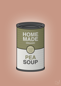 plakat: dåse med pea soup - powder-Dåser-A1two3