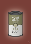 plakat: dåse med pea soup - red pepper-Dåser-A1two3