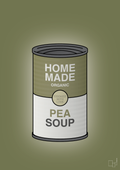 plakat: dåse med pea soup - secret meadow-Dåser-A1two3