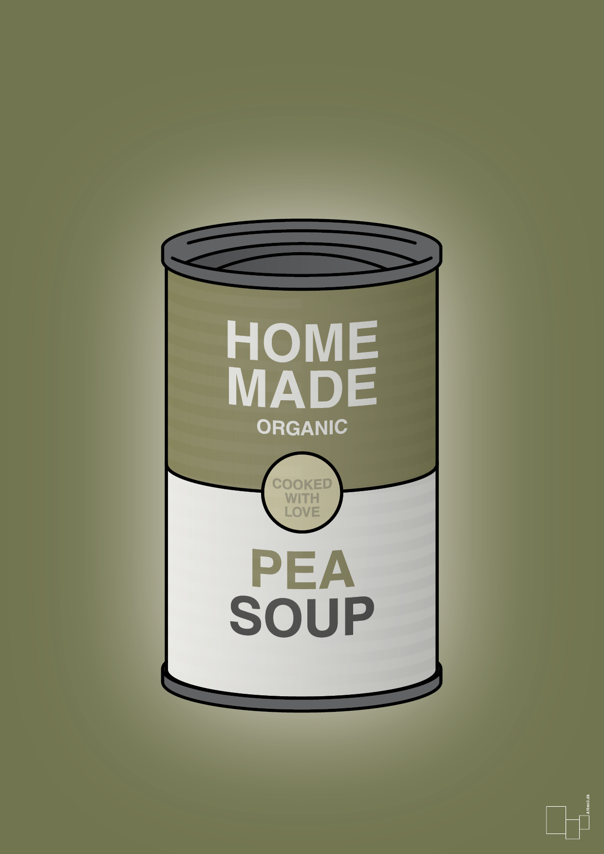 plakat: dåse med pea soup - secret meadow-Dåser-A1two3