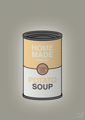 plakat: dåse med potato soup - battleship gray-Dåser-A1two3