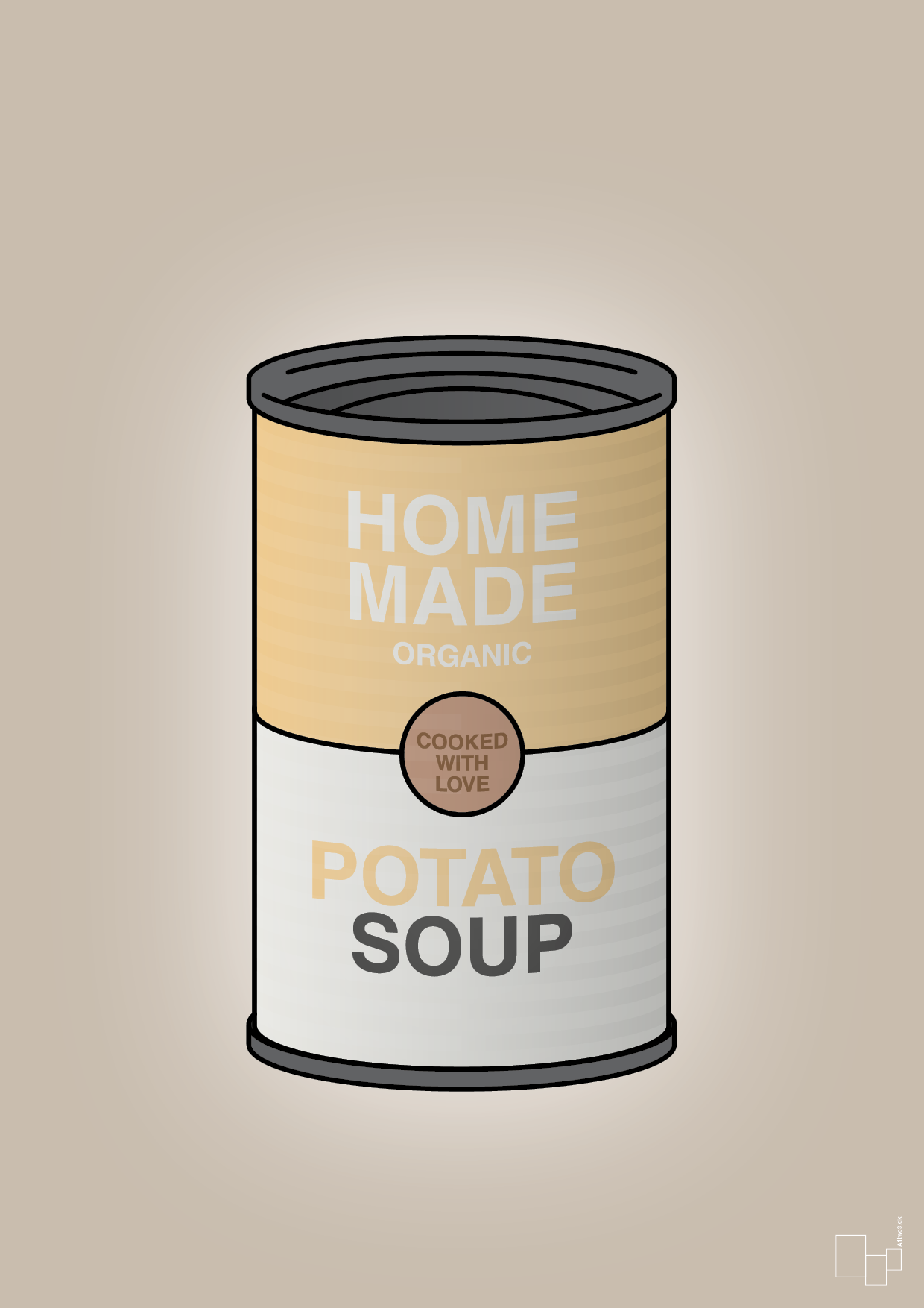 plakat: dåse med potato soup - creamy mushroom-Dåser-A1two3