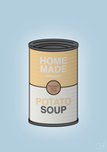 plakat: dåse med potato soup - heavenly blue-Dåser-A1two3