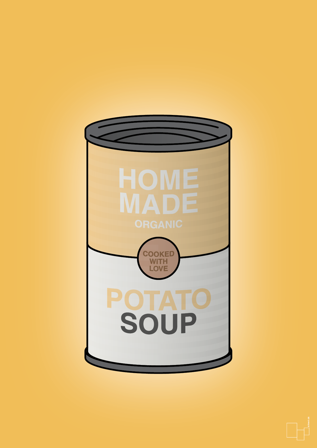 plakat: dåse med potato soup - honeycomb-Dåser-A1two3