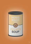 plakat: dåse med potato soup - rumba orange-Dåser-A1two3