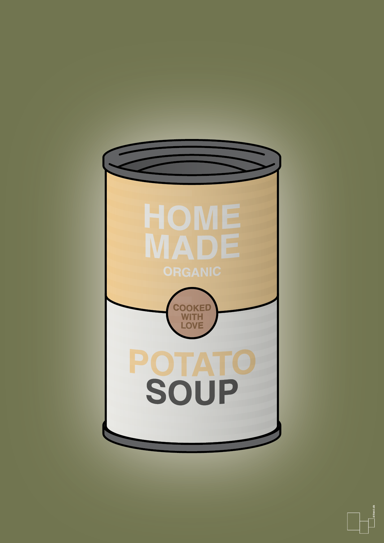 plakat: dåse med potato soup - secret meadow-Dåser-A1two3