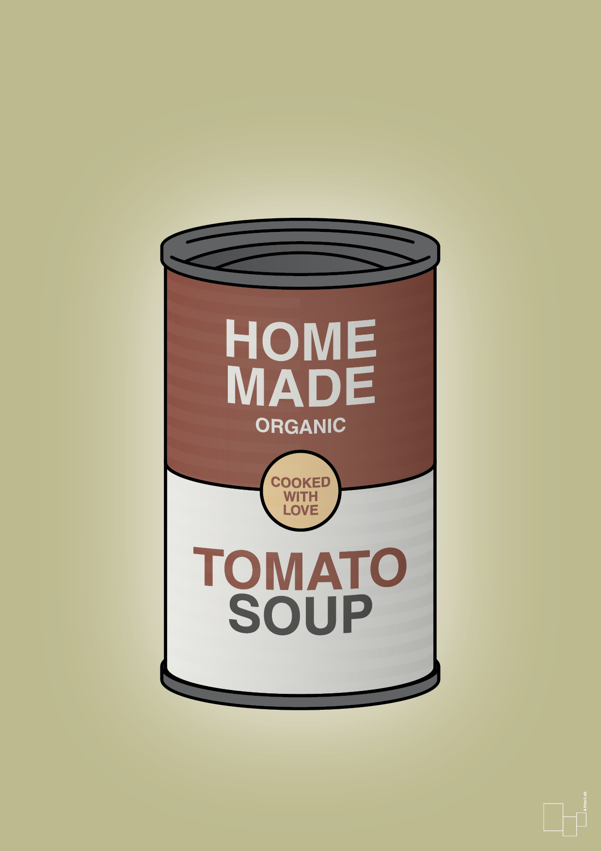 plakat: dåse med tomato soup - back to nature-Dåser-A1two3