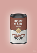 plakat: dåse med tomato soup - bubble shell-Dåser-A1two3