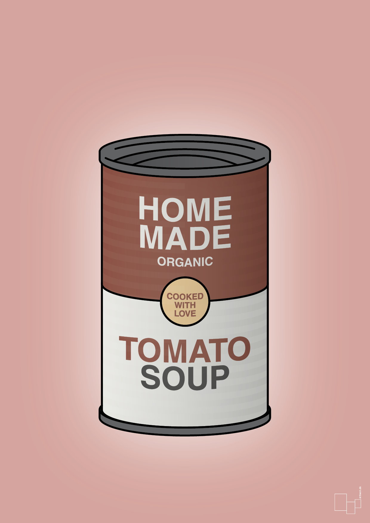 plakat: dåse med tomato soup - bubble shell-Dåser-A1two3