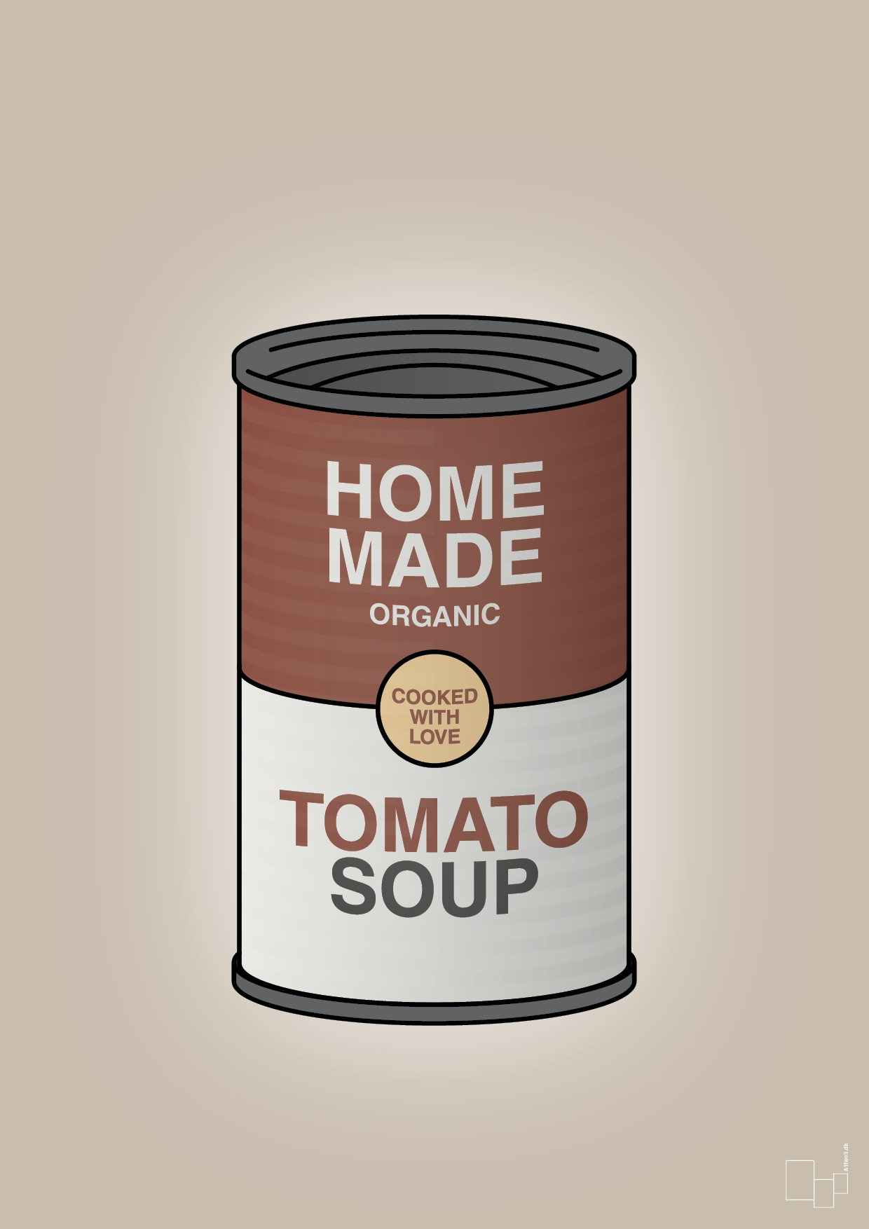 plakat: dåse med tomato soup - creamy mushroom-Dåser-A1two3
