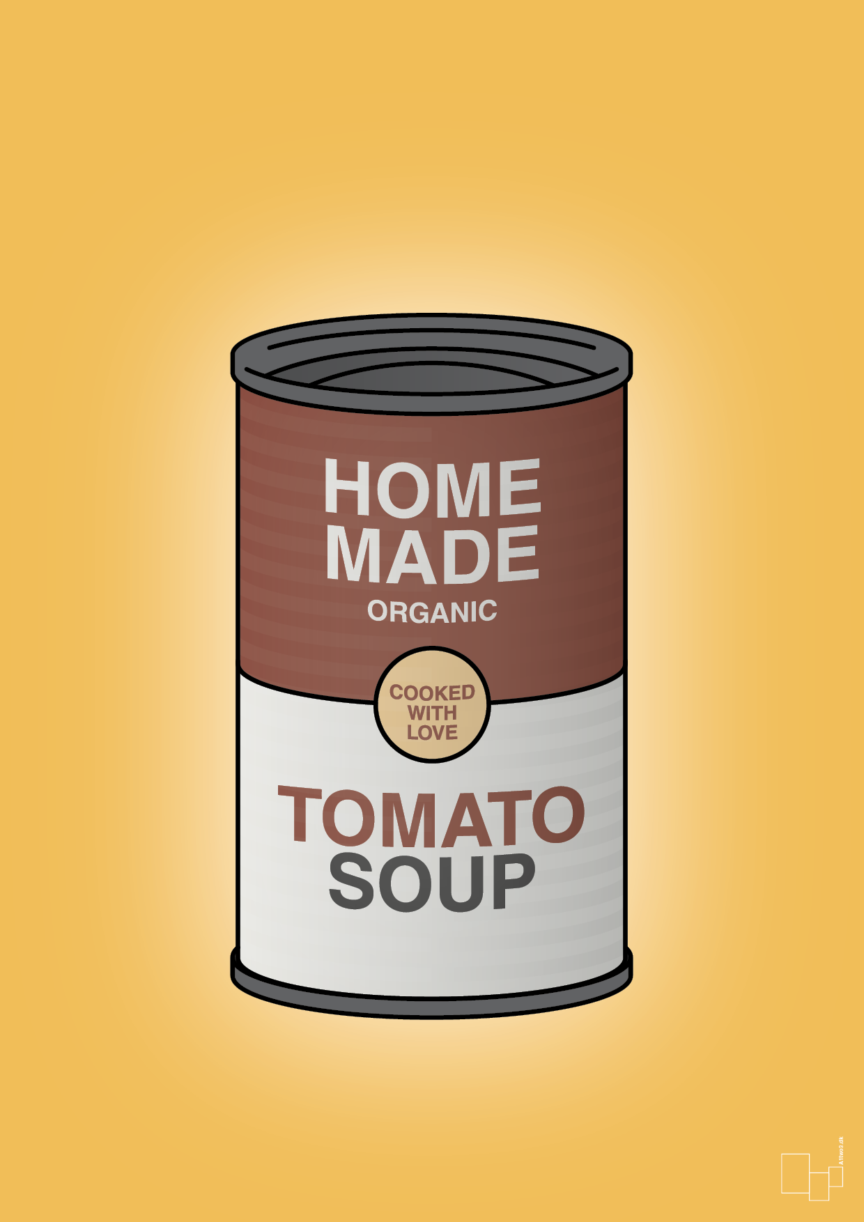 plakat: dåse med tomato soup - honeycomb-Dåser-A1two3
