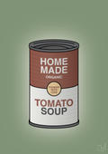 plakat: dåse med tomato soup - jade-Dåser-A1two3