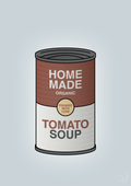 plakat: dåse med tomato soup - light drizzle-Dåser-A1two3