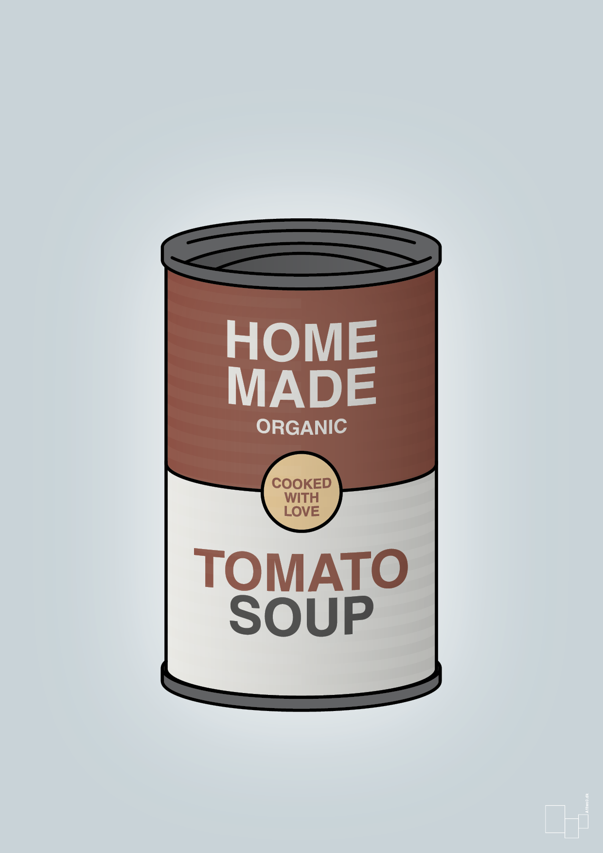 plakat: dåse med tomato soup - light drizzle-Dåser-A1two3