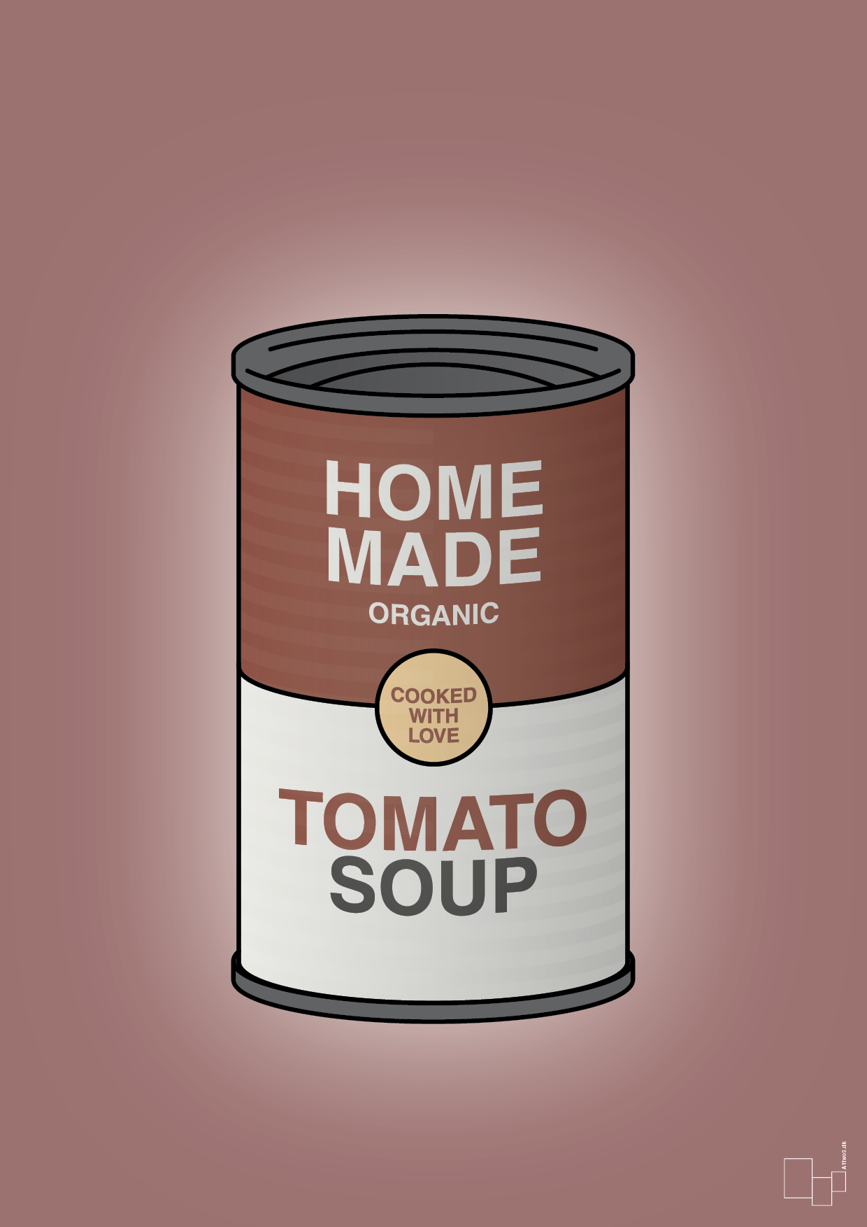 plakat: dåse med tomato soup - plum-Dåser-A1two3