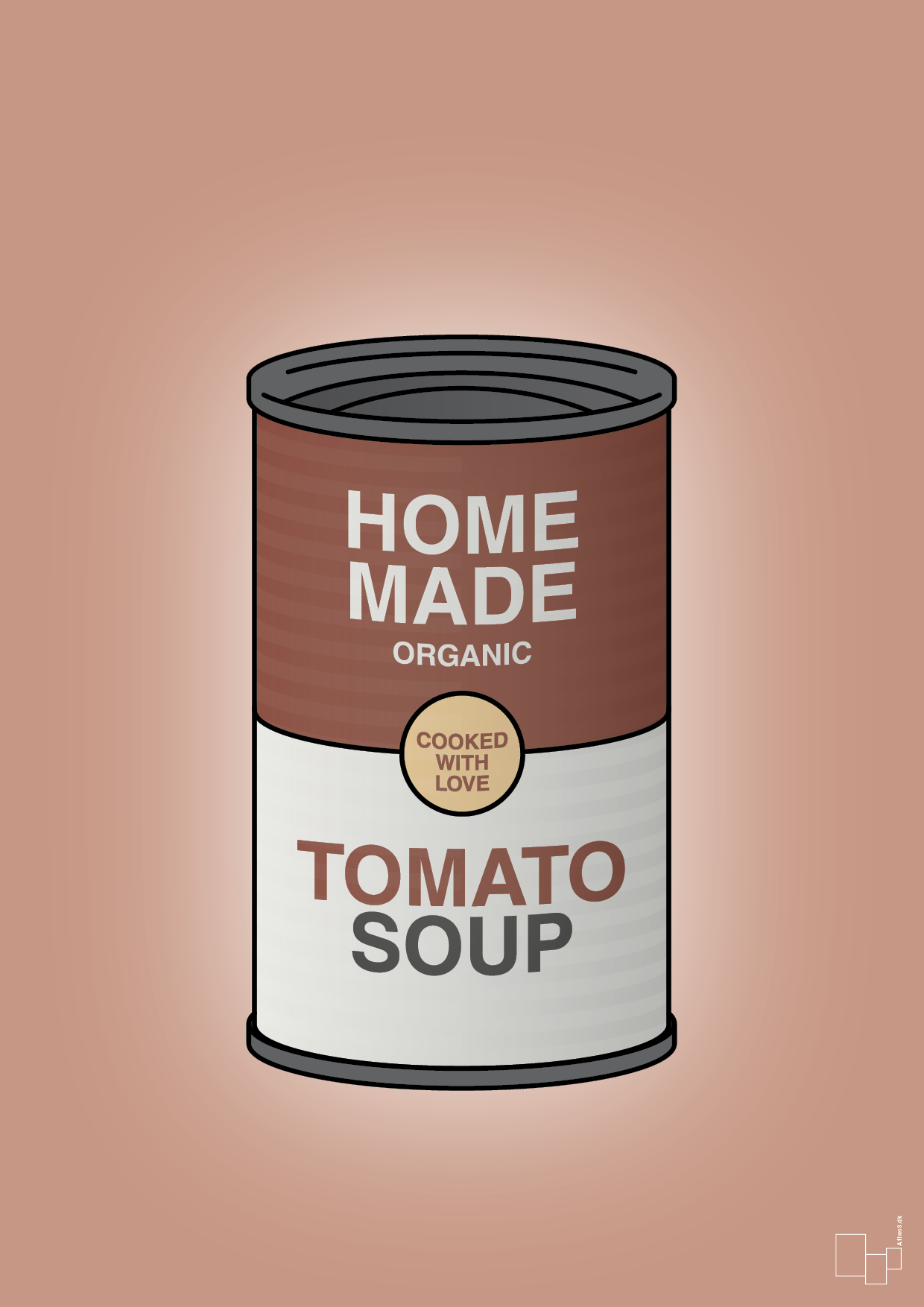 plakat: dåse med tomato soup - powder-Dåser-A1two3