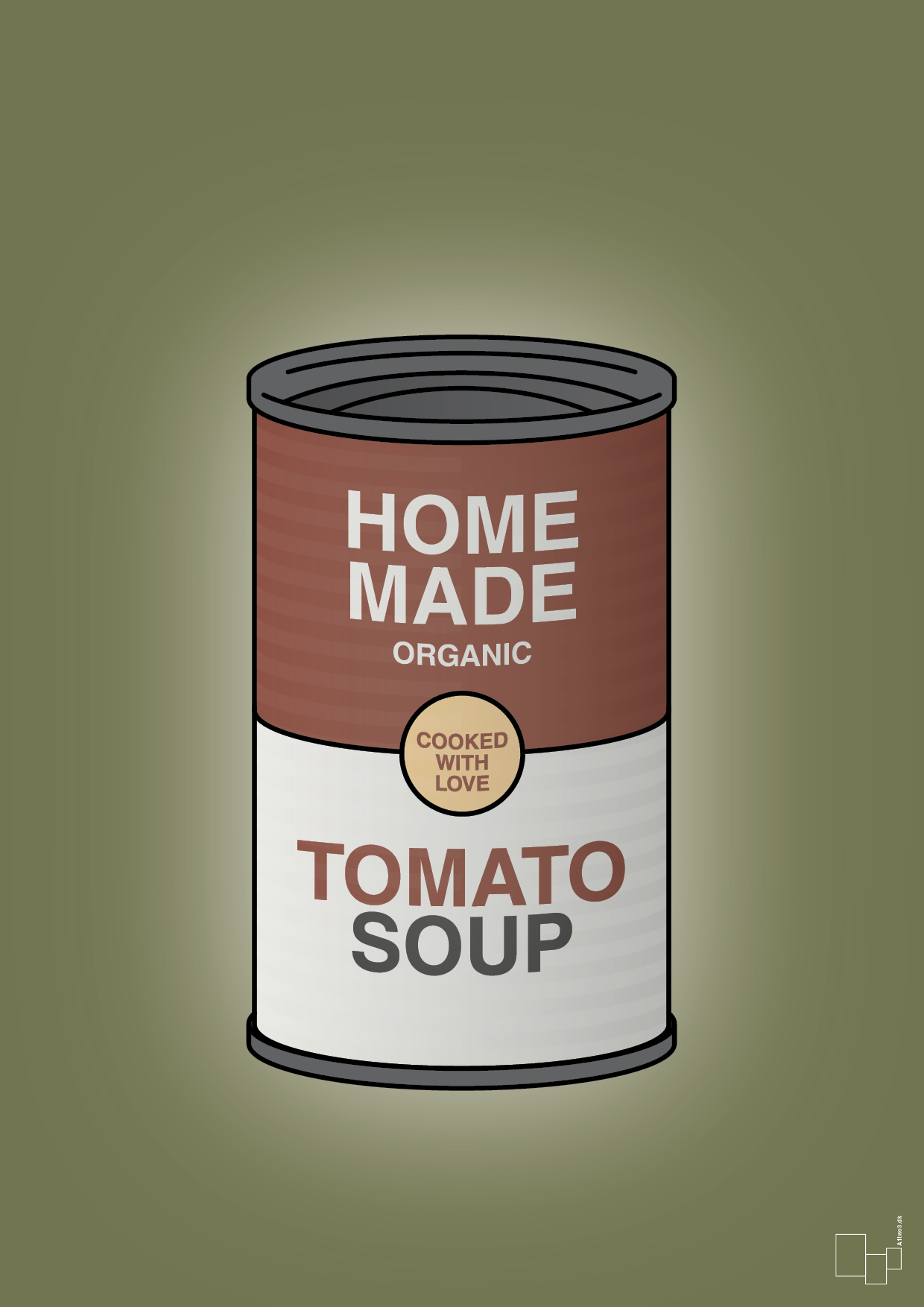 plakat: dåse med tomato soup - secret meadow-Dåser-A1two3