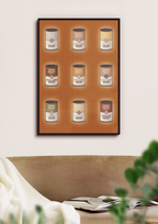 plakat: forskellige dåser med soup - painters white-Dåser-A1two3