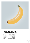 plakat: banana nutrition og miljø - light drizzle-Ingredienser-A1two3