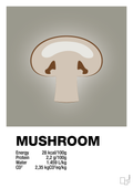plakat: mushroom nutrition og miljø - battleship gray-Ingredienser-A1two3