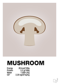 plakat: mushroom nutrition og miljø - broken beige-Ingredienser-A1two3