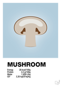 plakat: mushroom nutrition og miljø - heavenly blue-Ingredienser-A1two3