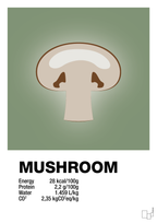 plakat: mushroom nutrition og miljø - jade-Ingredienser-A1two3