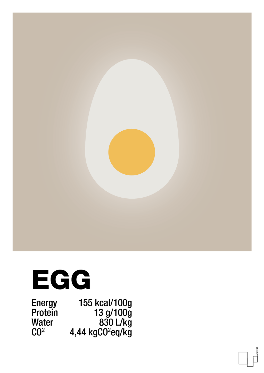 plakat: egg nutrition og miljø - creamy mushroom-Ingredienser-A1two3