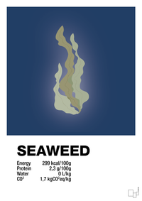 plakat: seaweed nutrition og miljø