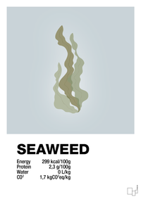 plakat: seaweed nutrition og miljø