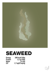 plakat: seaweed nutrition og miljø