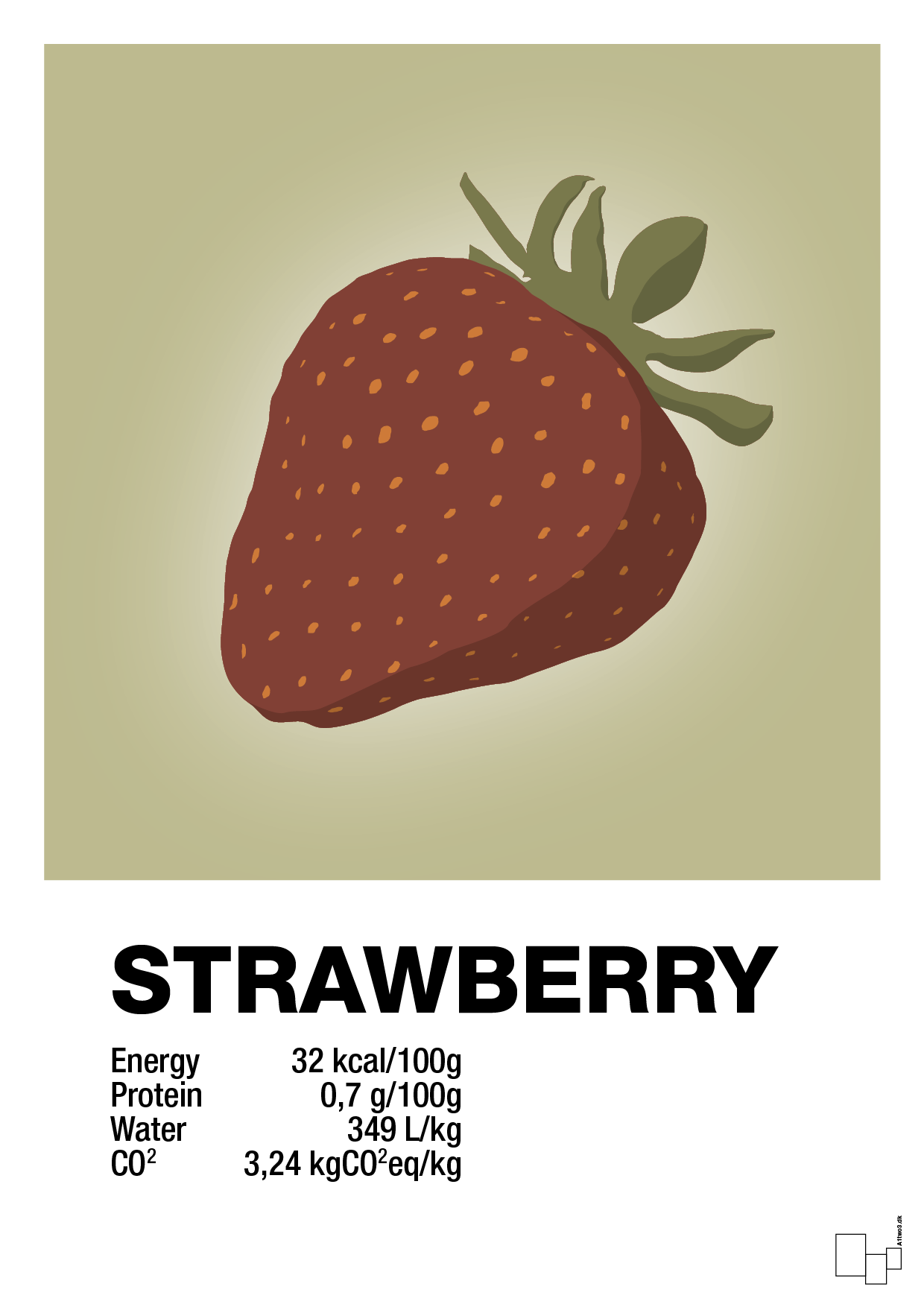 plakat: strawberry nutrition og miljø - back to nature-Ingredienser-A1two3