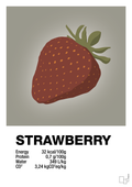 plakat: strawberry nutrition og miljø - battleship gray-Ingredienser-A1two3