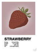 plakat: strawberry nutrition og miljø - light rose-Ingredienser-A1two3
