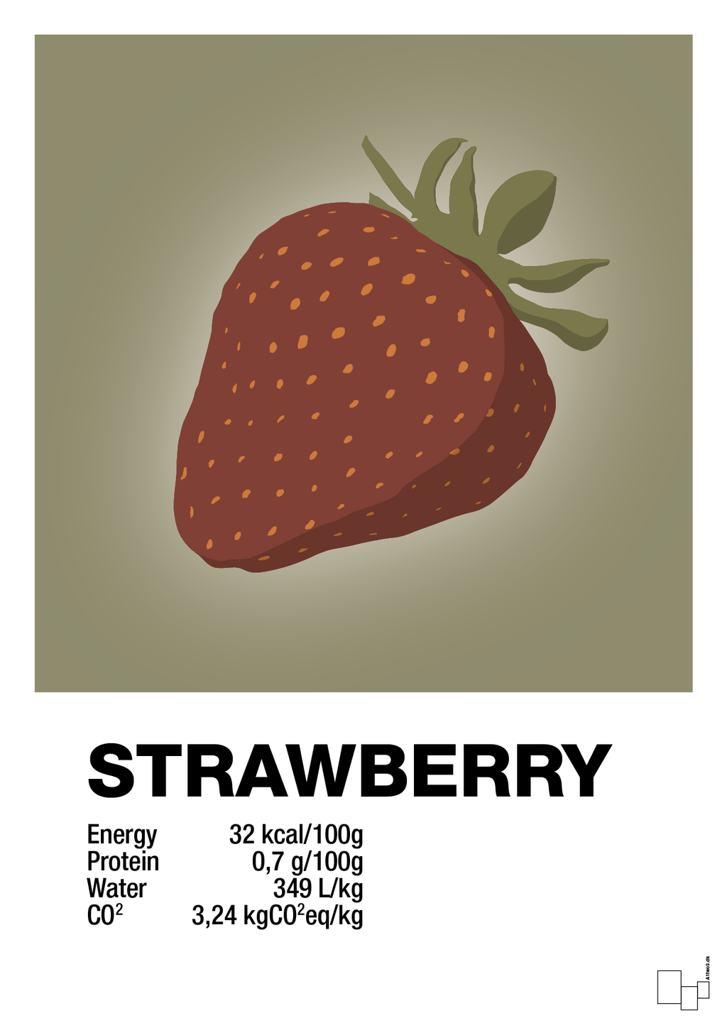 plakat: strawberry nutrition og miljø - misty forrest-Ingredienser-A1two3