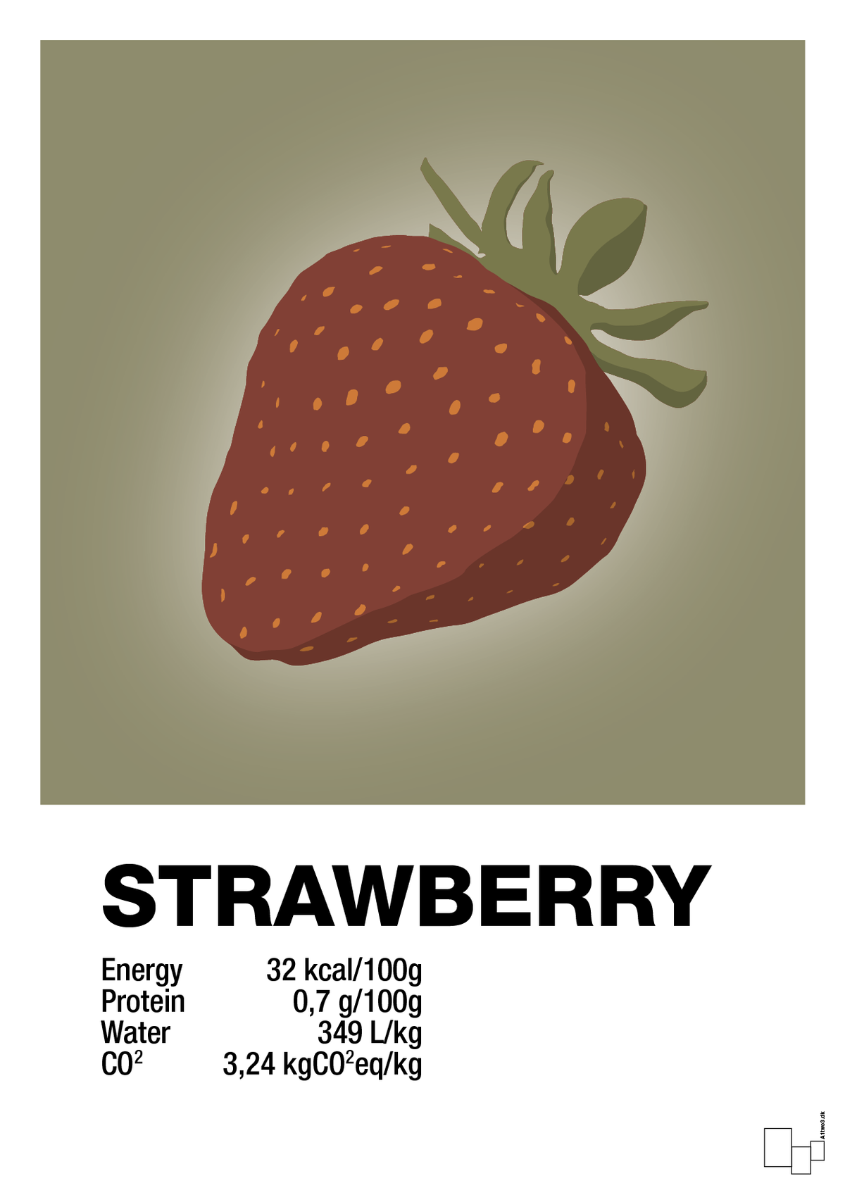 plakat: strawberry nutrition og miljø - misty forrest-Ingredienser-A1two3