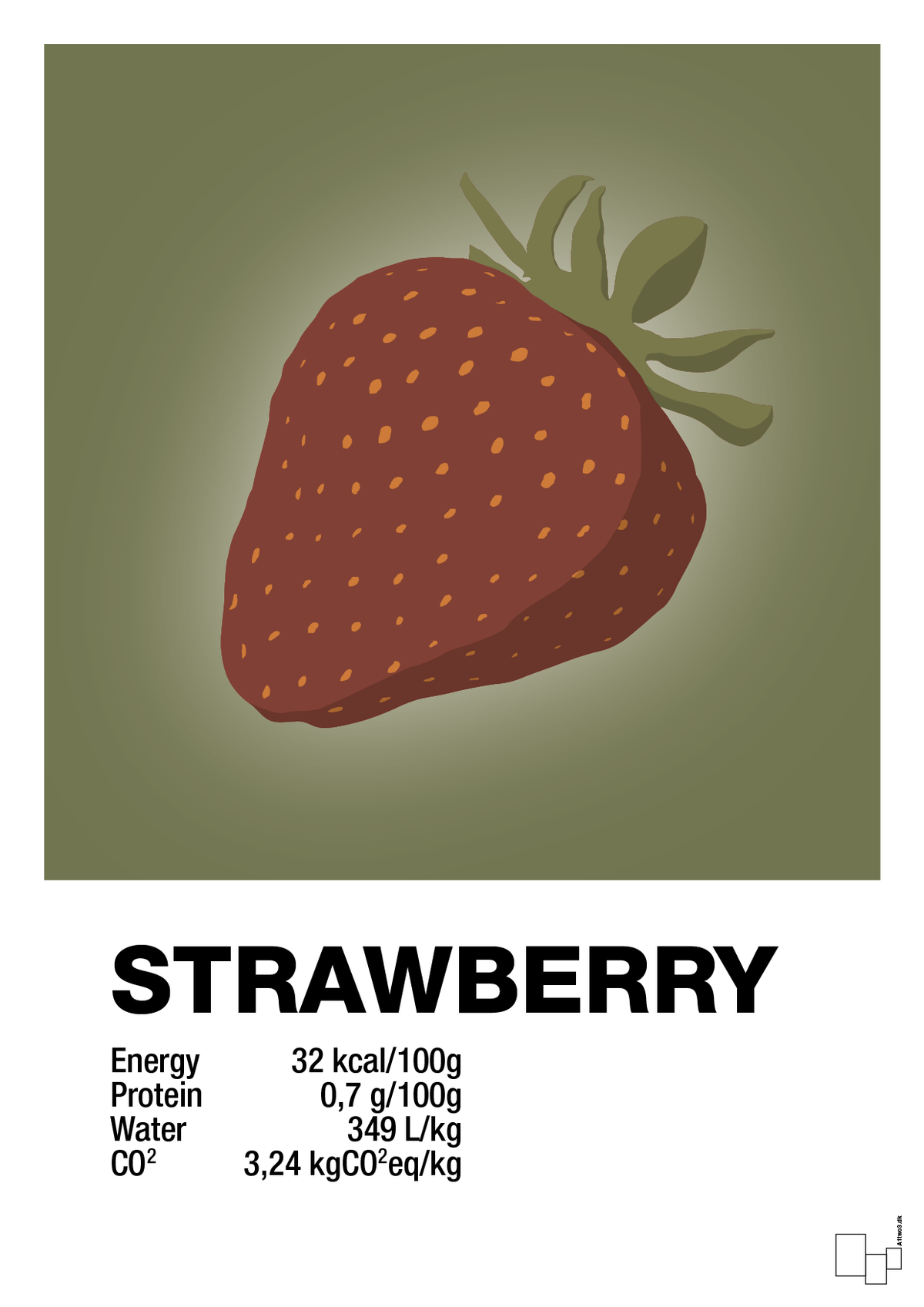 plakat: strawberry nutrition og miljø - secret meadow-Ingredienser-A1two3